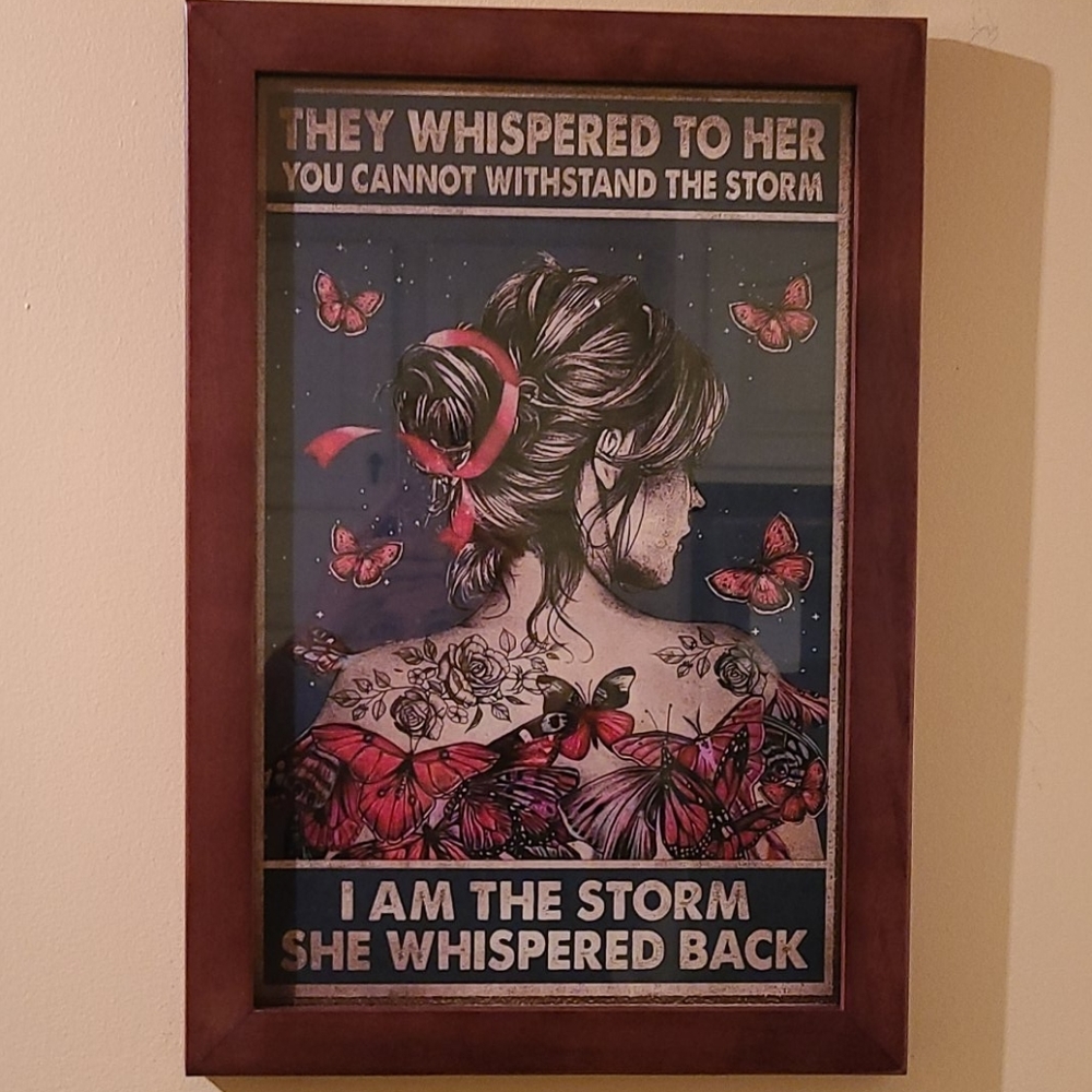 COPY - COPY - LADY IS THE STORM FRAMED WALL ART